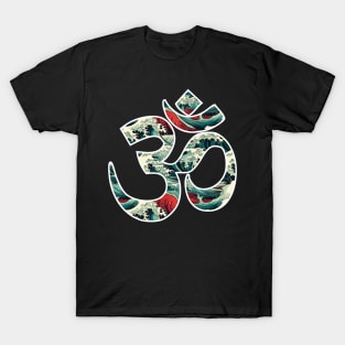 Cosmic Resonance: The Mystical Power of Om Kanagawa T-Shirt